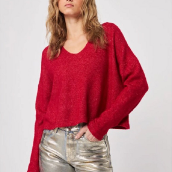 Emma Knudsen Sweaters - Emma Knudsen V-Neck Women's Sweater. Size M (oversized). Bamboo/organic cotton